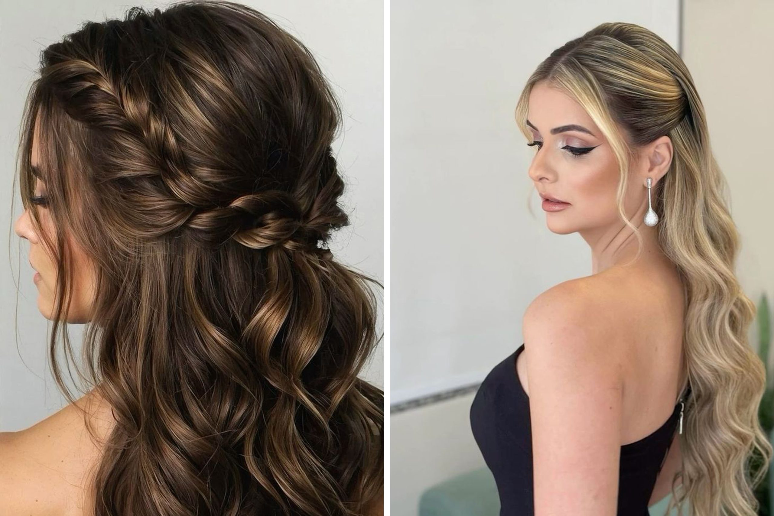 acessórios cabelo liso solto casamento