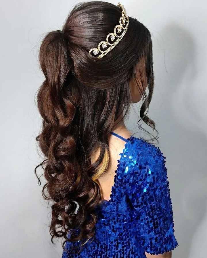 penteados para 15 anos cabelo liso e longo