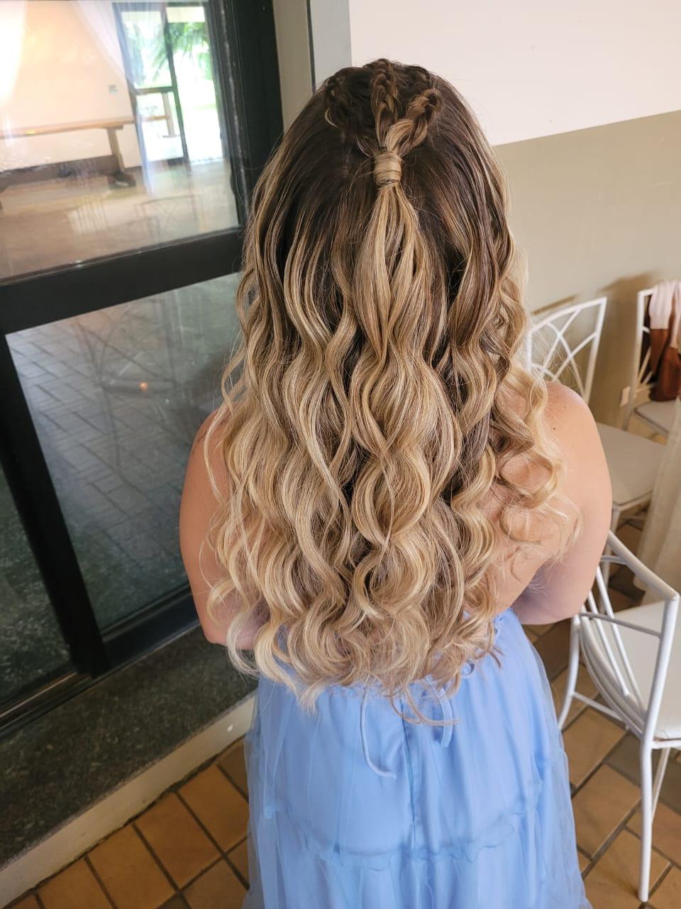 penteado convidada 15 anos