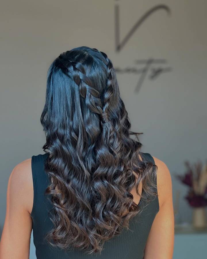 penteados formatura cabelo longo