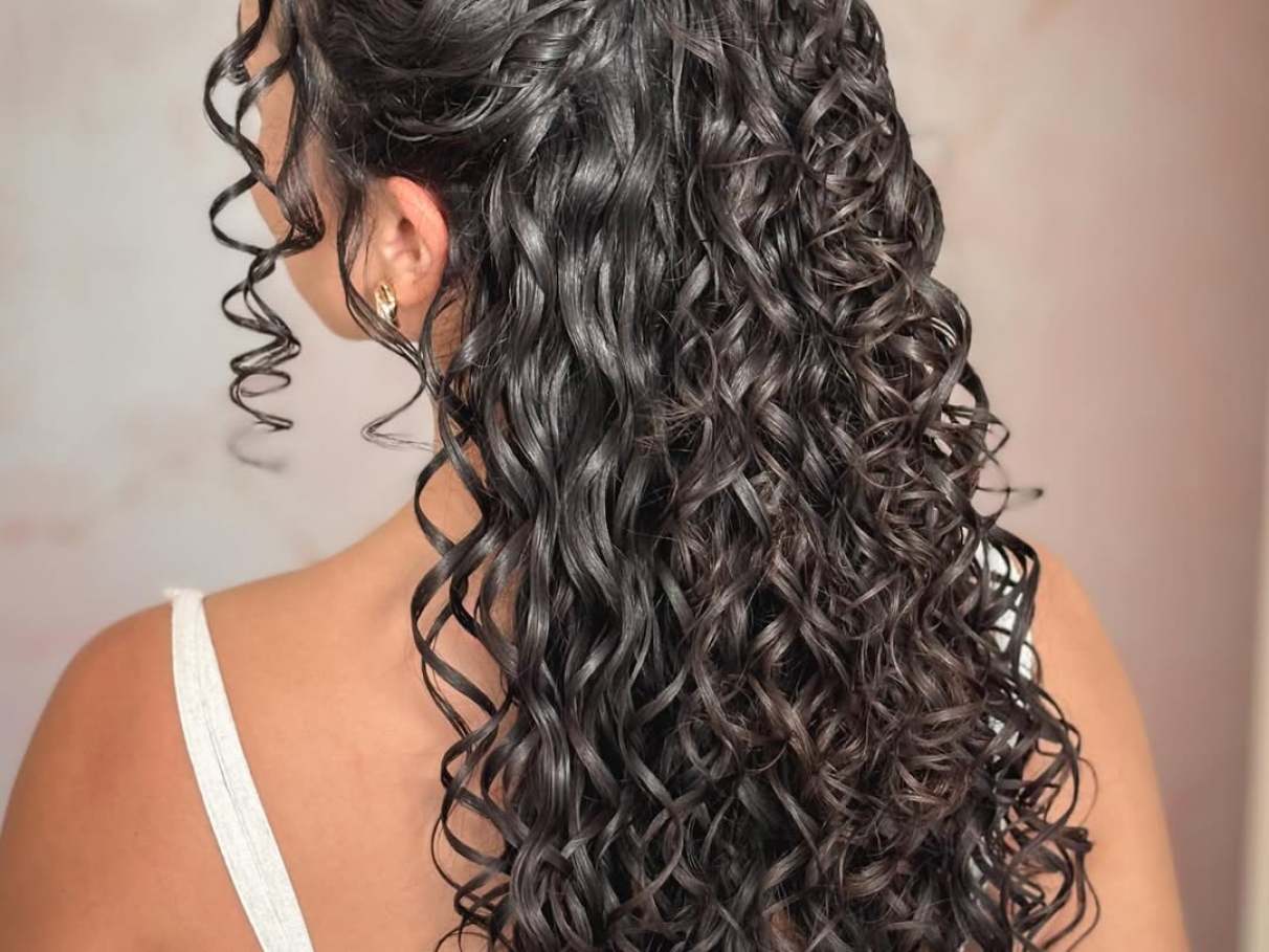 penteado semi preso formatura cabelo liso