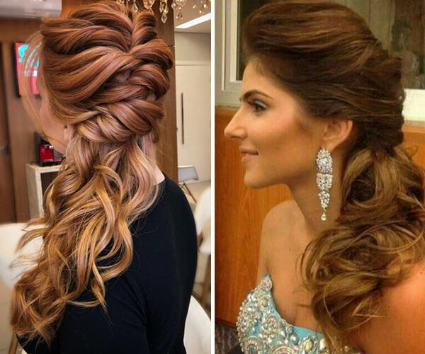penteado semi preso formatura lateral