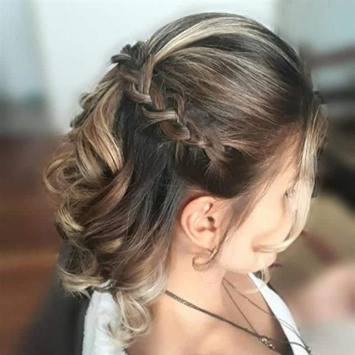 penteado semi preso formatura elegante