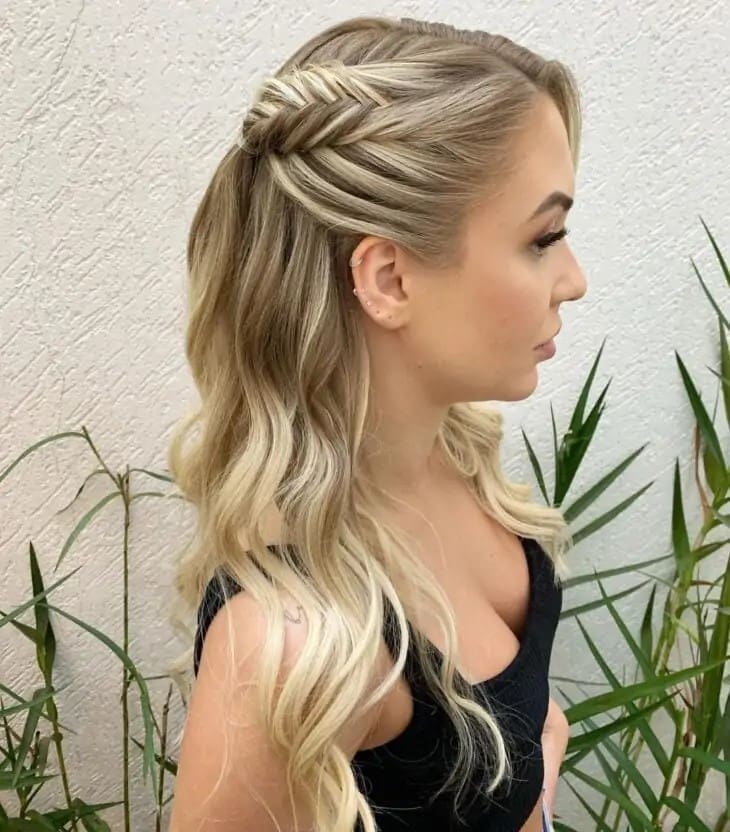 penteado semi preso formatura simples