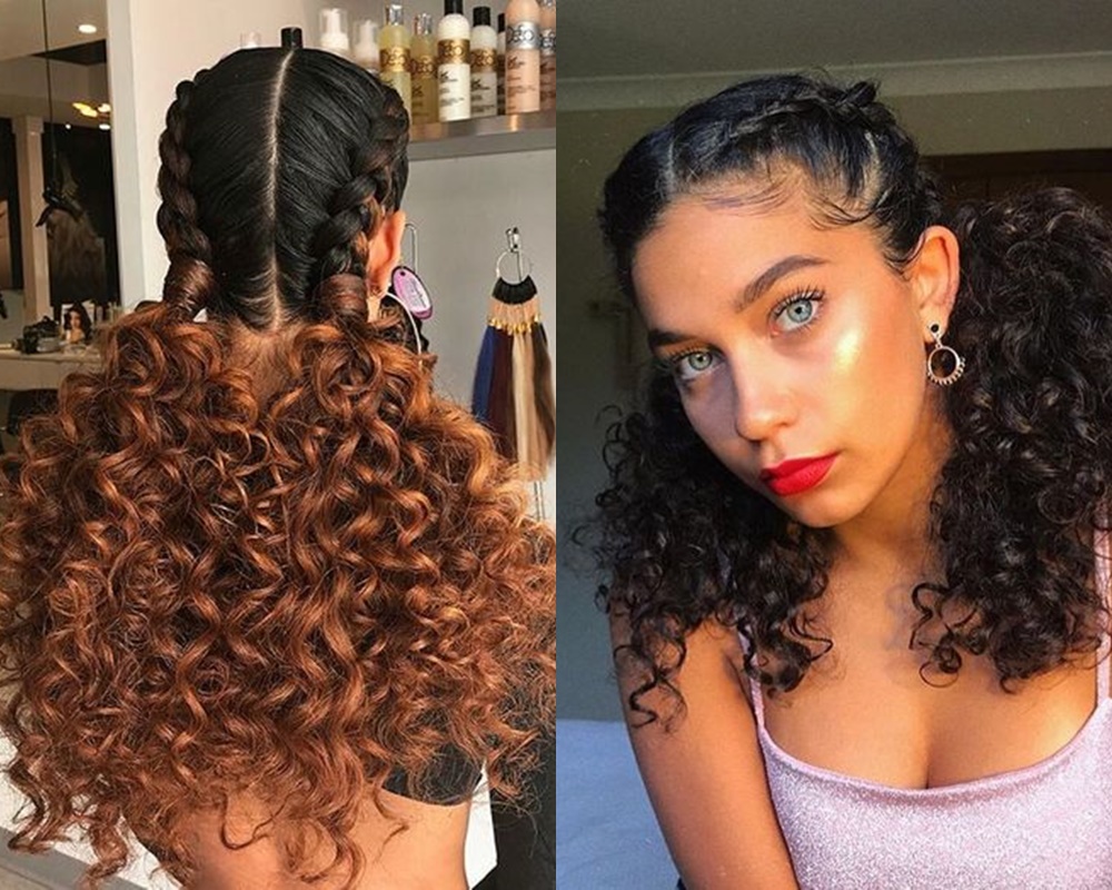 volta às aulas cabelo cacheado
