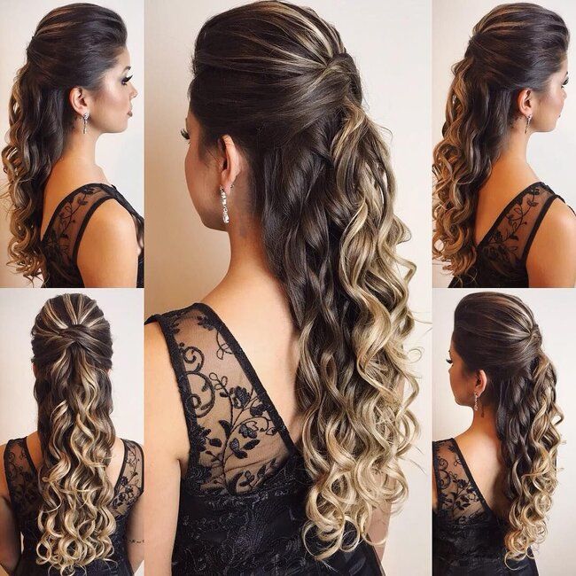 penteado madrinha casamento cabelo cacheado semi preso