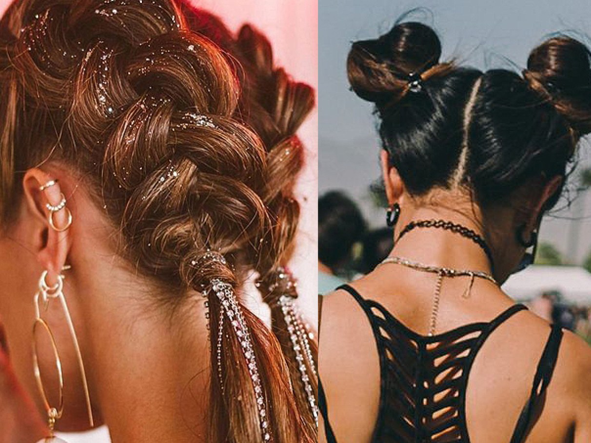 penteado com brilho para noite