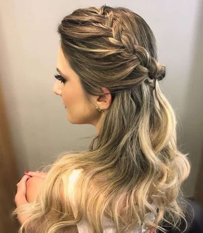 meio preso meio solto cabelo liso