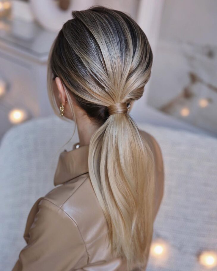 penteados rápidos cabelo liso