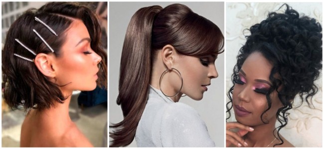 penteados simples para casamento cabelo medio e solto