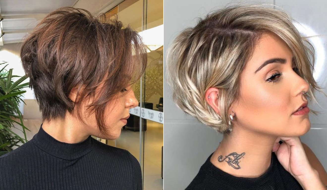 pixie cut para rosto quadrado