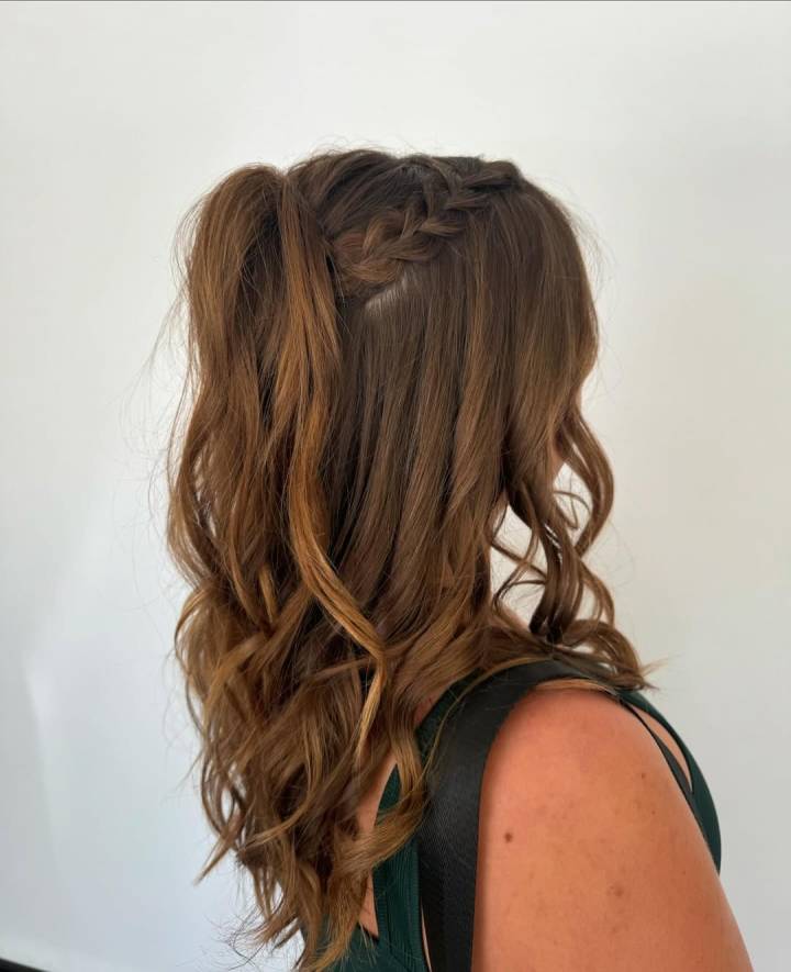 penteado solto formatura simples