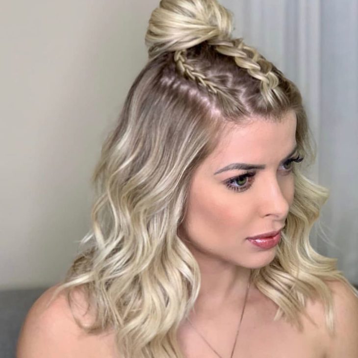 penteado madrinha cabelo solto